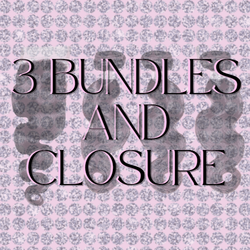 Three (3) Bundle +(4x4) Closure Deal